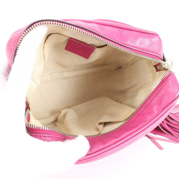 Gucci Soho Small Disco 308364 Leather Shoulder/Crossbody Bag with Tassel, Wom... - Picture 7 of 9